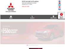 Tablet Screenshot of petemooremitsubishi.com